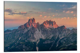 Cuadro de aluminio Alpenglow en los Alpes - Bischofsmütze