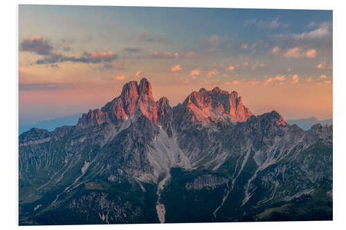 Foam board print Alpenglow in the Alps - Bischofsmütze