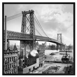 Gerahmter Kunstdruck Williamsburg Bridge von Brooklyn, 1905