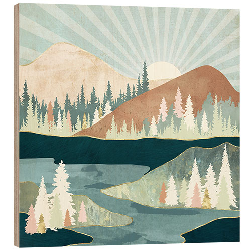 Hout print Autumn Sun