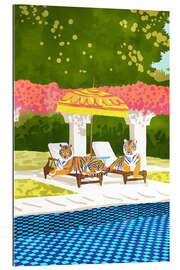 Tableau en plexi-alu Tigre de piscine
