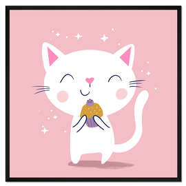 Gerahmter Kunstdruck Blaubeermuffin