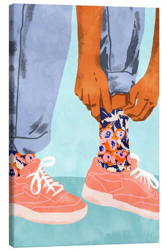 Tableau sur toile Remontez ces jolies chaussettes !