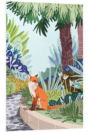 Foam board print The fox in the garden