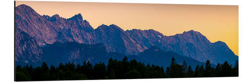 Stampa su alluminio Tramonto nel Karwendel