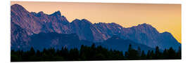 Foam board print Sunset in the Karwendel