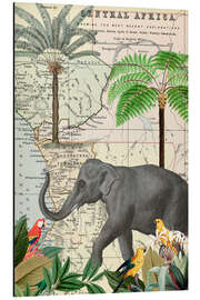 Magnettafel Afrika Elefanten Reise