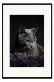 Gerahmter Kunstdruck Russisch Blau verträumt