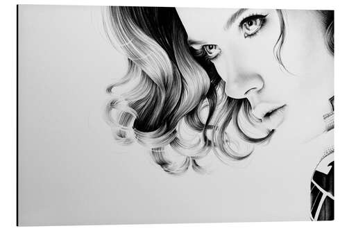 Aluminium print Scarlett Johansson as Black Widow