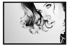 Gerahmter Kunstdruck Scarlett Johansson als Schwarze Witwe