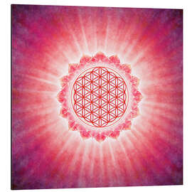 Magnettafel Blume des Lebens - Morgensonne