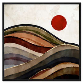 Gerahmter Kunstdruck Herbstlandschaft