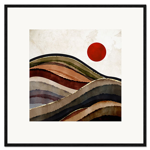 Impresión de arte enmarcada Paisaje de otoño