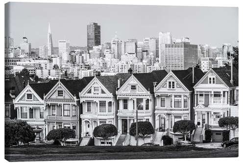 Canvas print San Francisco skyline, black and white