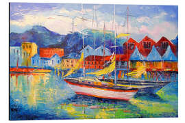 Magnettafel Boote und die Stadt