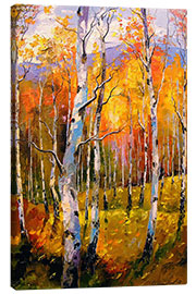 Canvas print Birches in the sun