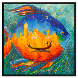 Gerahmter Kunstdruck Venedig in einem Fisch