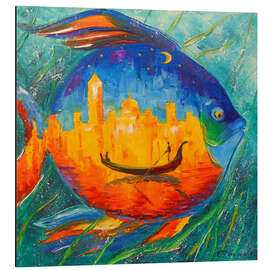 Magnettafel Venedig in einem Fisch