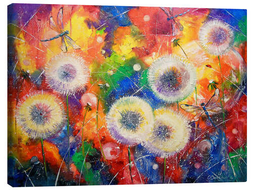 Canvas-taulu Dandelions in summer