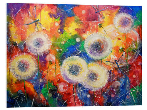 Foam board print Dandelions in summer