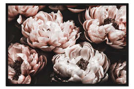 Gerahmter Kunstdruck Pfingstrosengarten II