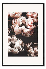 Gerahmter Kunstdruck Pfingstrosengarten I
