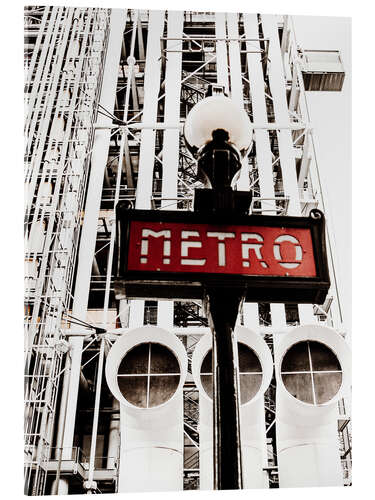 Acrylic print Metro Center Pompidou