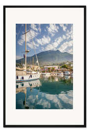 Gerahmter Kunstdruck Hafen von Lacco Ameno auf Ischia