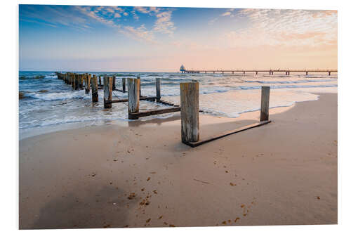 Foam board print Sunrise on the Baltic Sea in Zingst