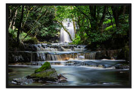 Gerahmter Kunstdruck Malerischer Wasserfall