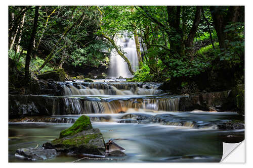 Selvklebende plakat Picturesque waterfall