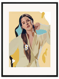 Gerahmter Kunstdruck Mildes Gelb