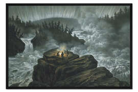 Gerahmter Kunstdruck Der Wasserfall Harsprånget