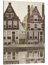 Aluminiumtavla Houses on the Groenburgwal in Amsterdam