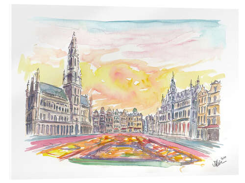 Akryylilasitaulu Flower carpet Grand Place, Brussels