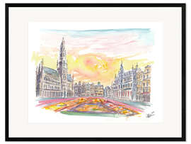 Framed art print Flower carpet Grand Place, Brussels