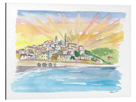 Magnettafel Strand von Cervo, Ligurien