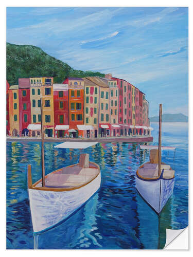 Selvklebende plakat Portofino - Pearl of the Mediterranean on the Italian Riviera