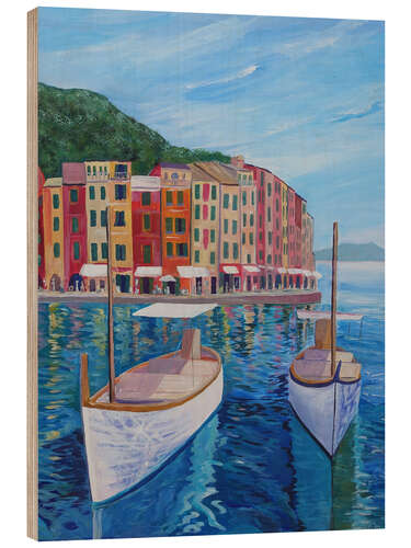 Hout print Portofino - Pearl of the Mediterranean on the Italian Riviera