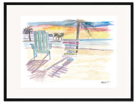 Gerahmter Kunstdruck Sonnenaufgang am South Beach, Key West