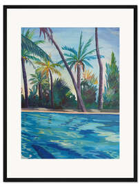 Gerahmter Kunstdruck Gelassenheit und Zen am coolen Florida Pool