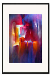 Gerahmter Kunstdruck Kräftiges Farbspiel
