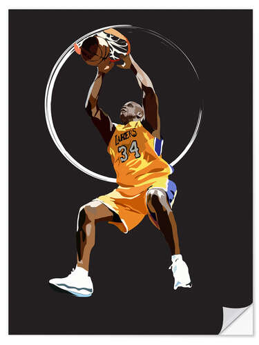 Selvklebende plakat Shaq Dunk