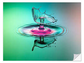 Wall sticker Water drops - dynamic reflection