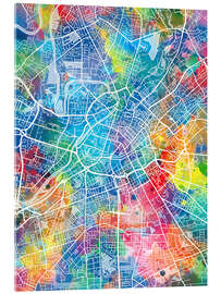 Acrylic print Manchester city map