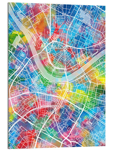 Gallery print Dresden city map