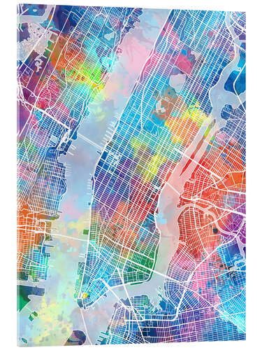 Acrylic print New York city map