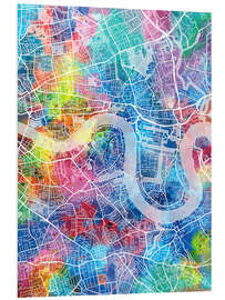 Foam board print London city map