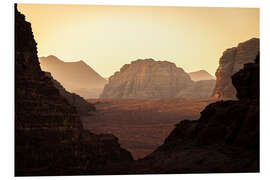 Foam board print Sunrise in Wadi Rum Desert, Jordan