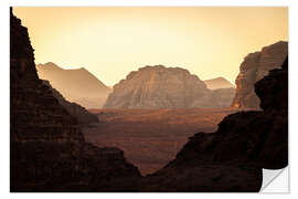 Wall sticker Sunrise in Wadi Rum Desert, Jordan